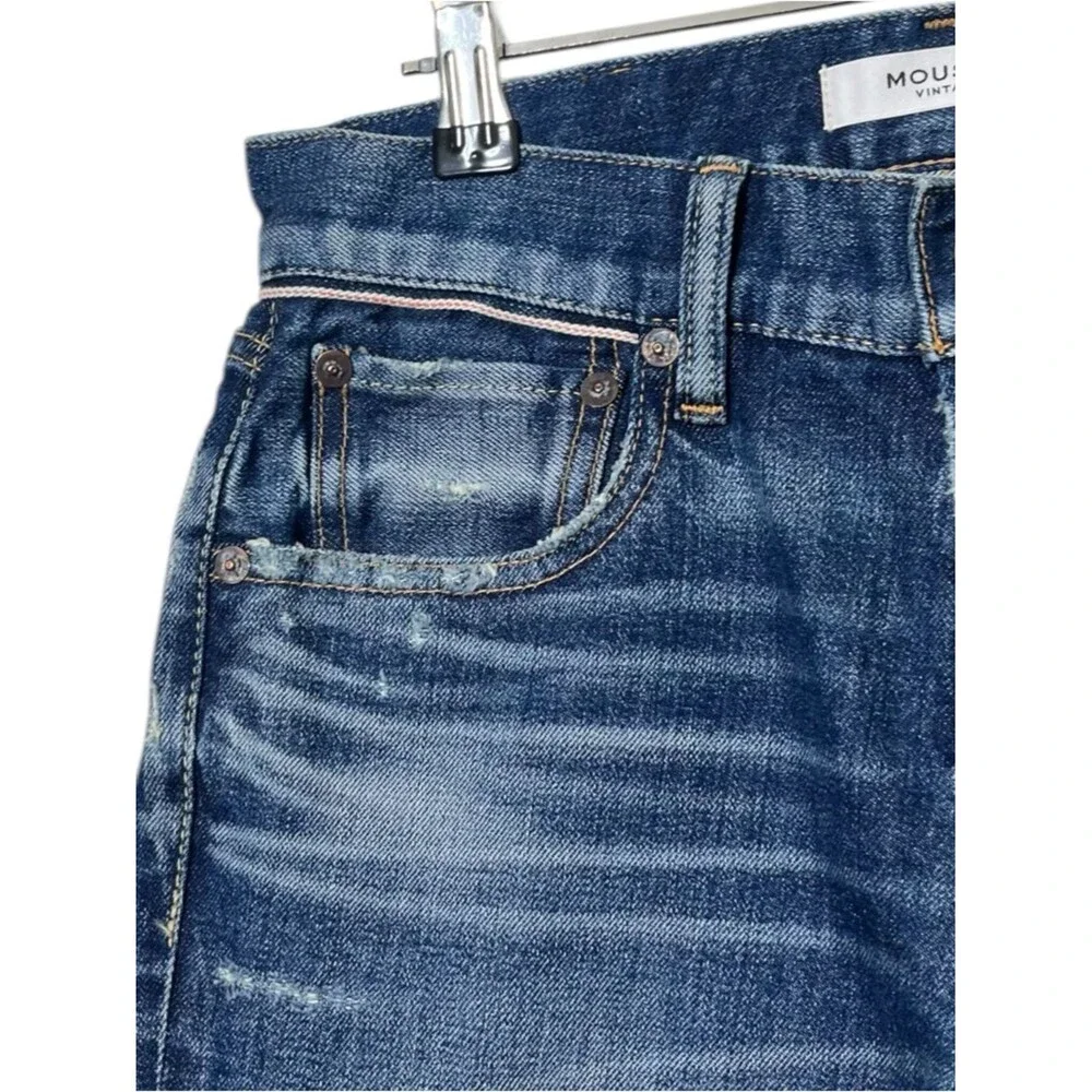 MOUSSY VINTAGE NWT Edgerton Skinny Jeans Women's 26‎ Dark Blue Selvedge Y2K Fit